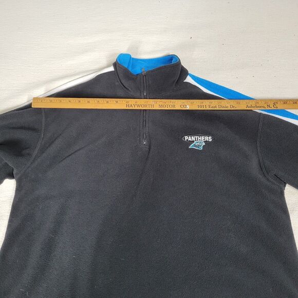Carolina Panthers Jacket Size 2XL NFL Football 1/4 Zip Gray Sweater Pullover - Picture 16 of 16